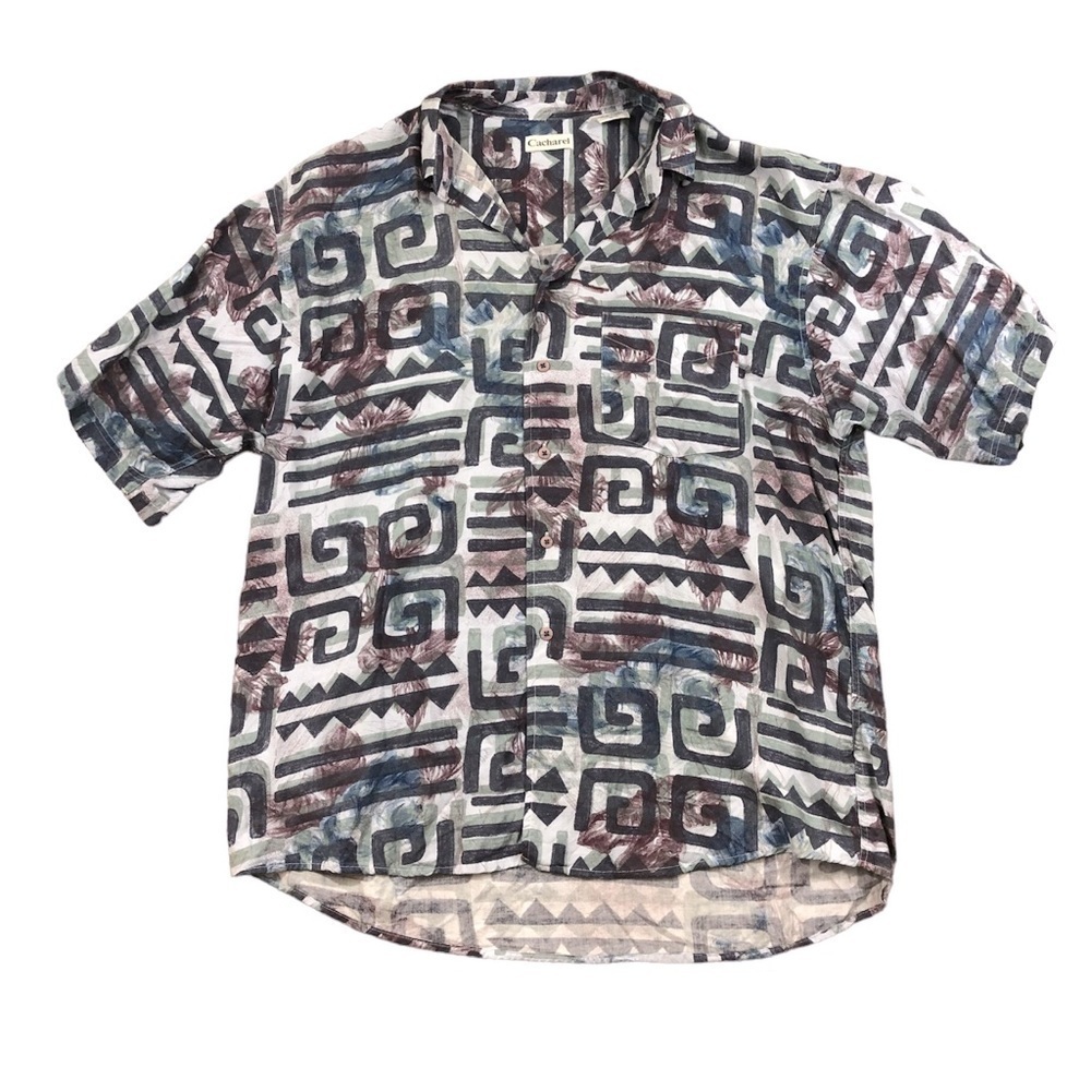 Vintage Cacharel 90's 100% Viscose Short Sleeve Button Down